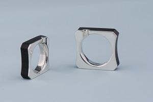 aparte trouwring hout en zilver handgemaakt